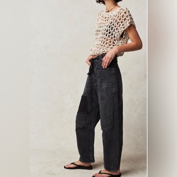 Free People moxie low slung pull on jean Nighthawk size 27 - Picture 2 of 13